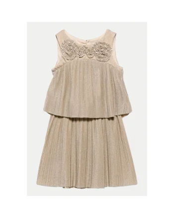 Rochie fete,  model 5071, bej, material de calitate