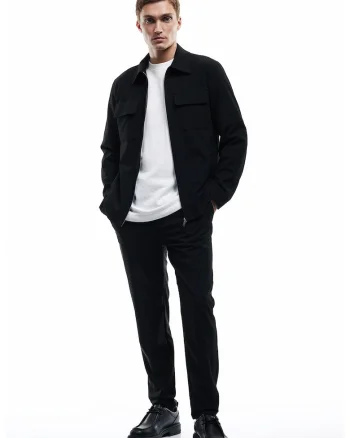 Pantaloni de trening cu snur, Negru