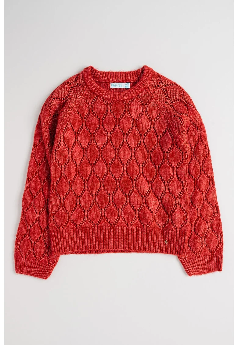 Pulover cu maneci raglan, Caramiziu