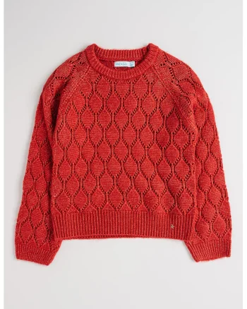 Pulover cu maneci raglan, Caramiziu