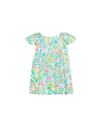 Rochie de vara fete  34VAGV010, Bumbac,Multicolor, Multicolor