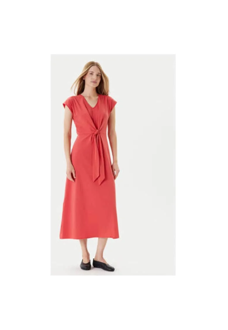 Rochie cu detaliu cu nod, Roz