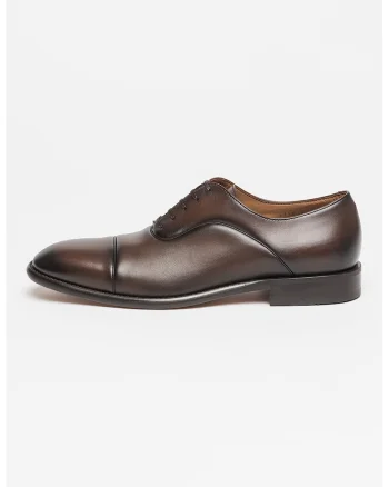 Pantofi Oxford de piele Derrek, Maro inchis