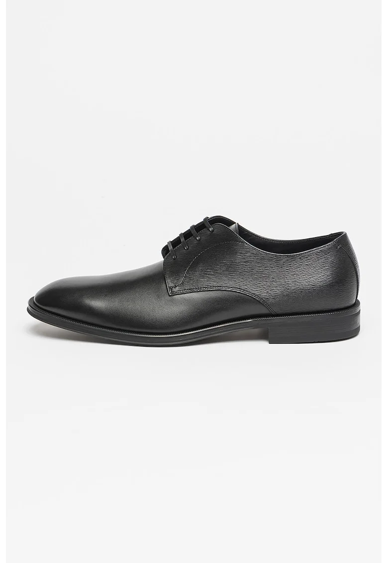 Pantofi derby de piele Derrek, Negru