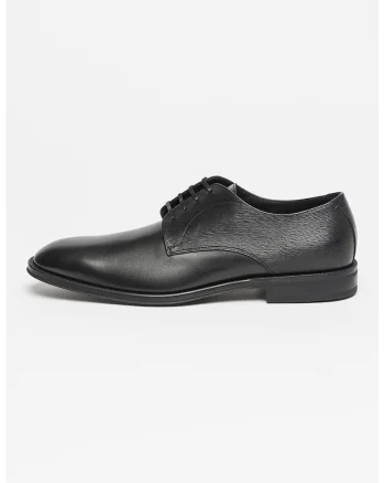 Pantofi derby de piele Derrek, Negru