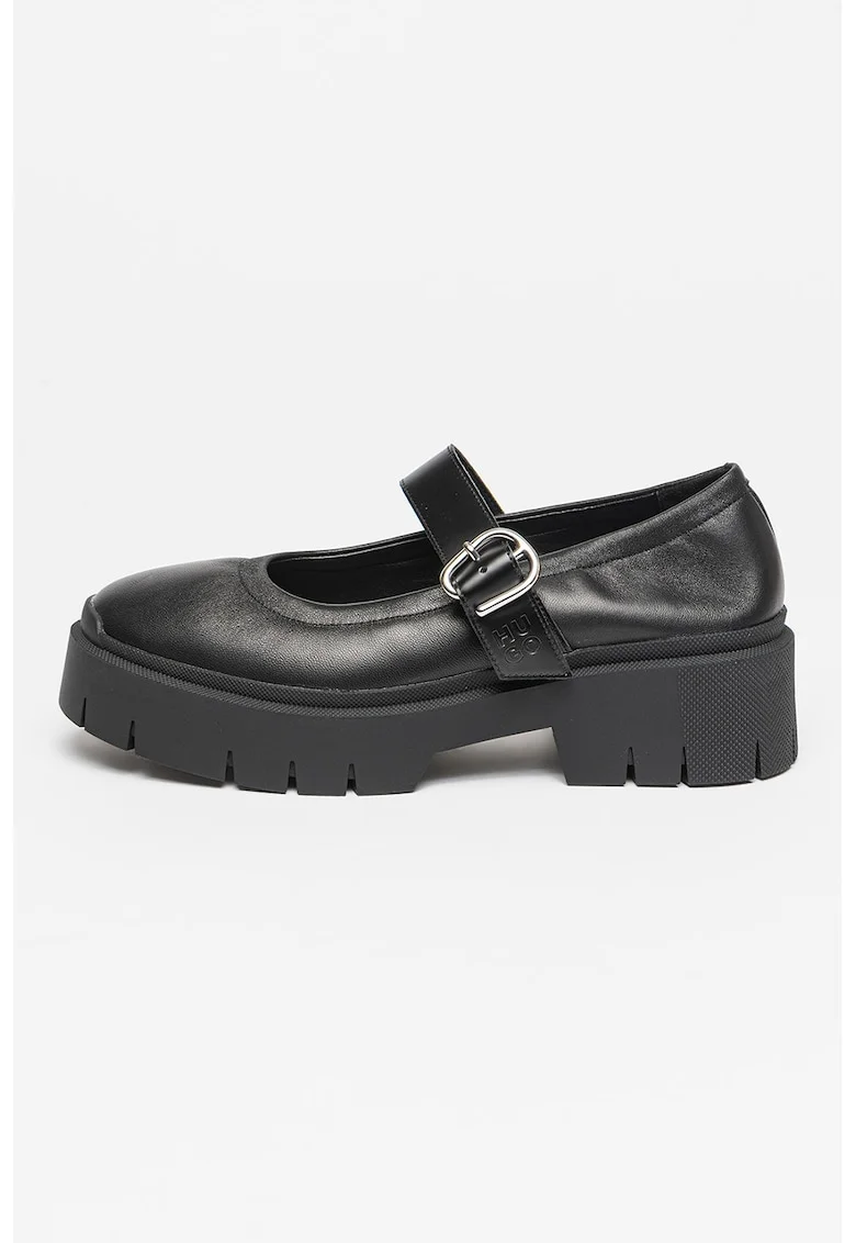 Pantofi Mary Jane de piele ecologica Kris, Negru