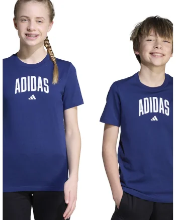 Tricou din bumbac cu decolteu la baza gatului si logo, Albastru inchis