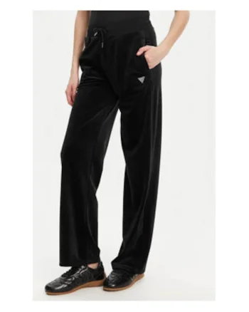 Pantaloni uni cu banda si snur in talie