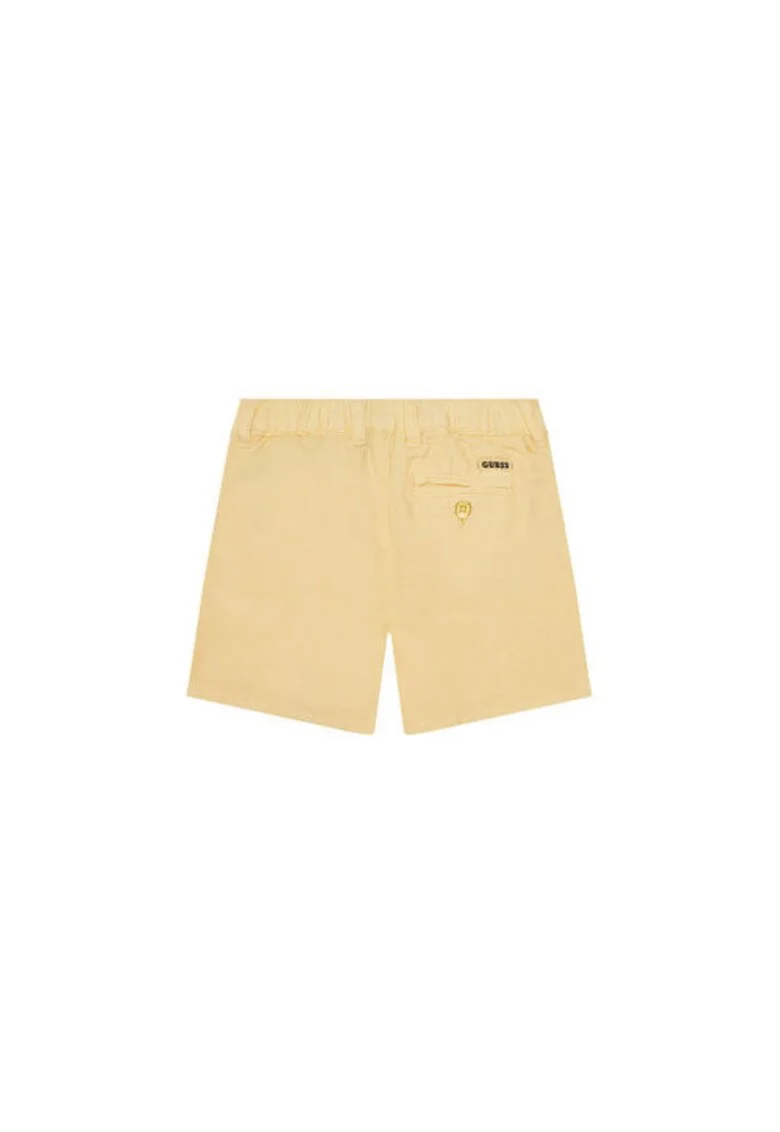 Pantaloni scurti cu buzunare oblice din amestec de in