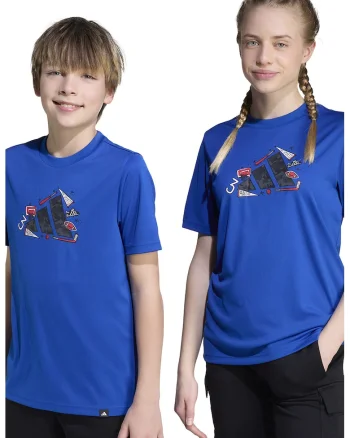 Tricou cu logo si decolteu la baza gatului, Albastru royal
