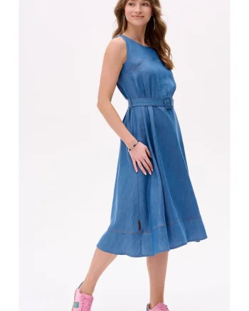 Rochie evazata din lyocell Viviana