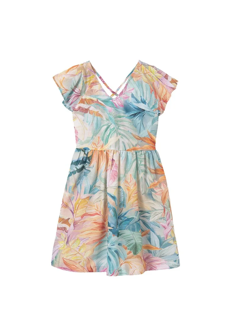 Rochie de vara fete  6991, Poliester, Multicolor, Multicolor