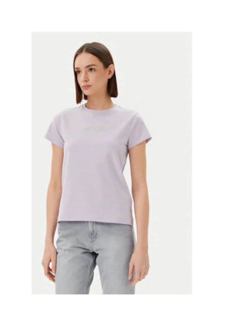 Tricou cu dungi si maneca scurta,