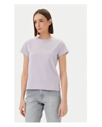 Tricou cu dungi si maneca scurta,