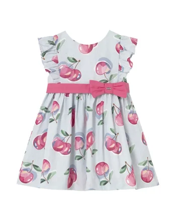 Rochie cu model fructat, Albastru deschis