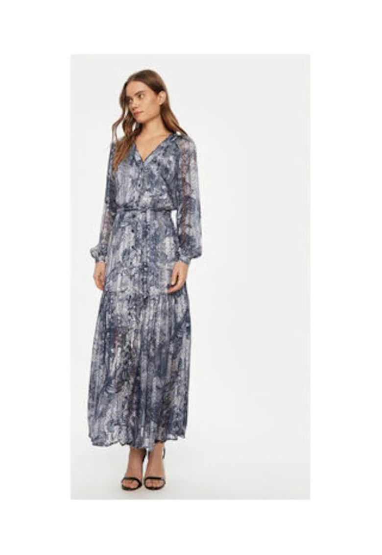 Rochie maxi cu imprimeu abstract