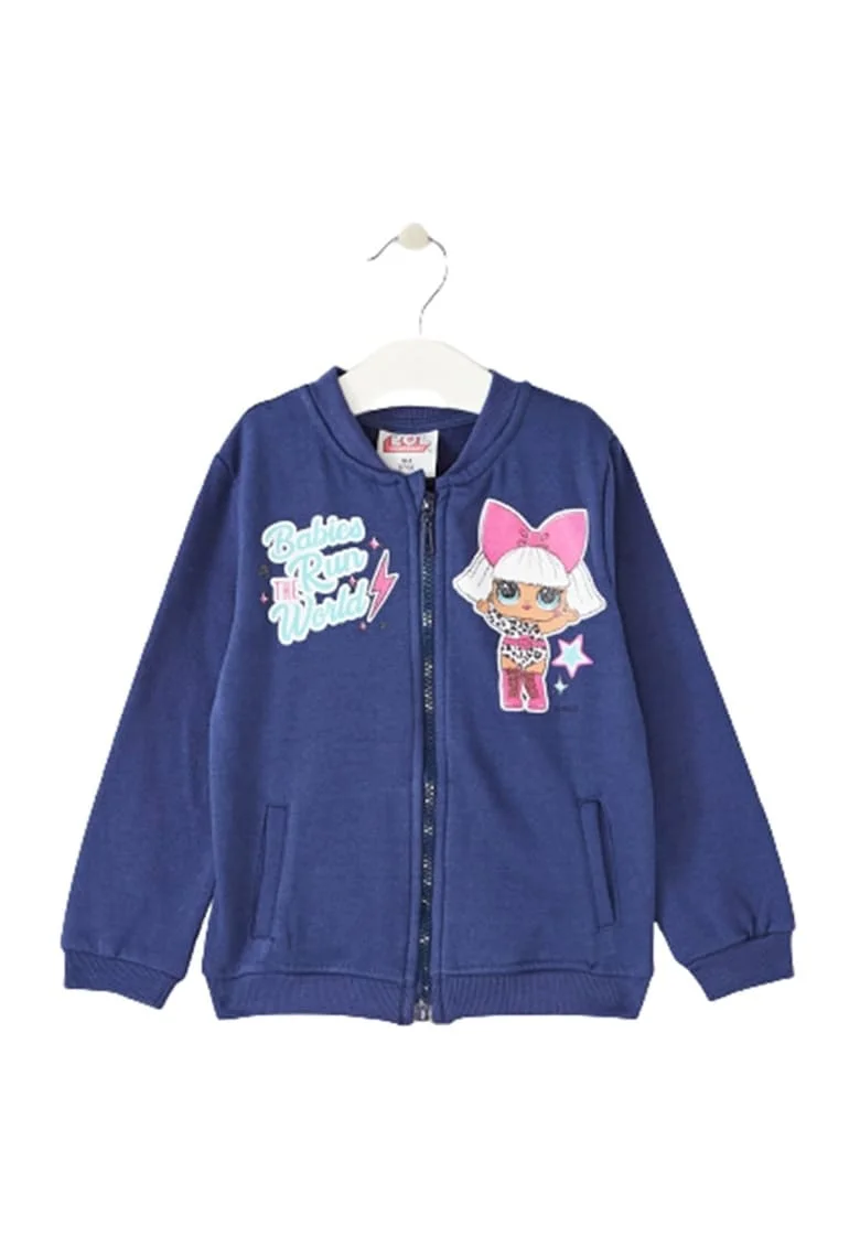 Bluza cu fermoar LOL Surprise, Albastru