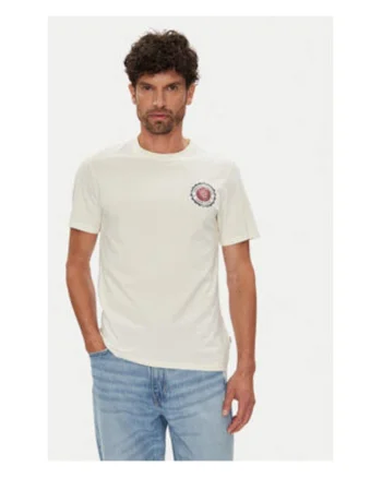 Tricou din bumbac organic cu logo rotund frontal,