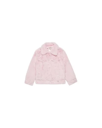 Haina din blana shearling cu logo stantat