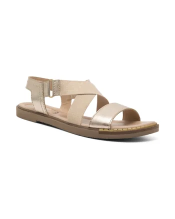 Sandale dama,  369035, Piele naturala, Auriu