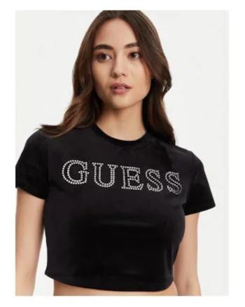 Tricou crop uni cu text