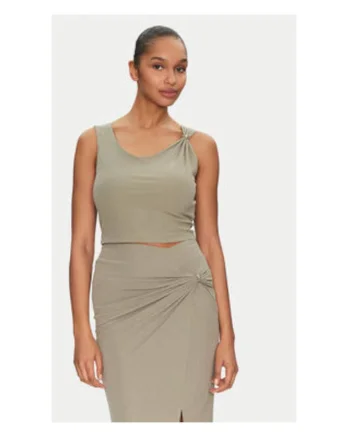 Top cu model uni, Verde masliniu