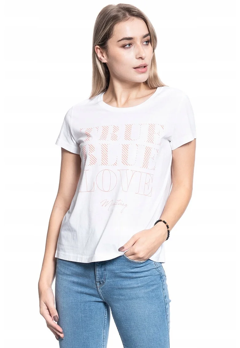 Tricou Dama,  Alina C Print, Marime S, Bumbac, Maneca Scurta, Slim Fit, Fara Buzunare, High-Quality, Roz