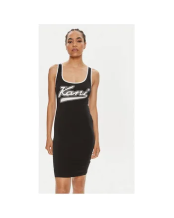 Rochie cambrata cu imprimeu logo, Negru