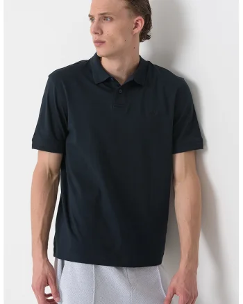 Tricou polo regular-fit cu logo brodat, Albastru ultramarin
