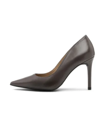 Pantofi stiletto de piele Linsey, Maro taupe deschis
