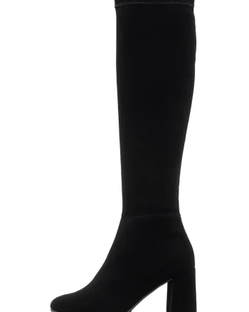 Cizme lungi cu toc masiv Gianna, Negru