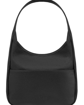 Geanta uni de piele cu maner, Negru