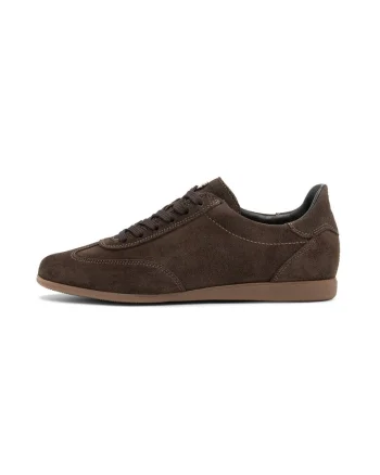 Pantofi sport low-cut din piele intoarsa, Negru