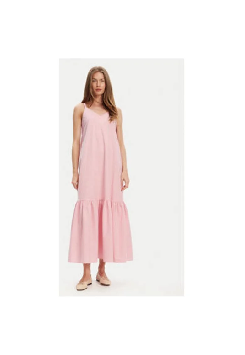 Rochie de vara dama  4SZRDV0B8, Bumbac, Roz, Roz