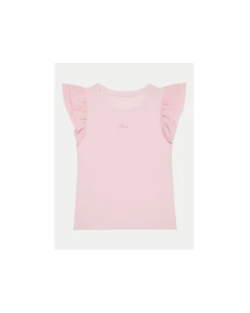 Tricou fete cu volane din amestec de bumbac organic