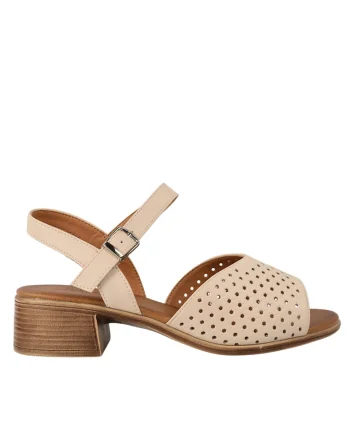 Sandale elegante, dama,  W160028A crem, piele naturala, Crem