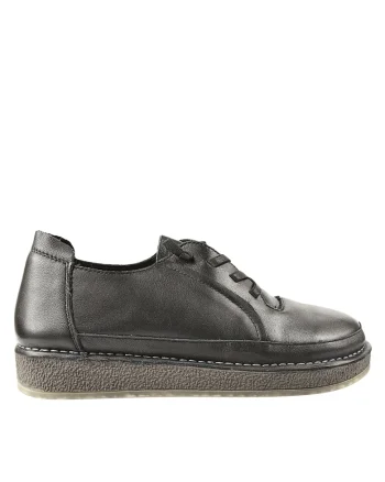 Pantofi casual, dama,  22267621 negru, piele naturala