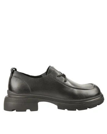 Pantofi casual, dama,  KM 6716 negru, piele naturala