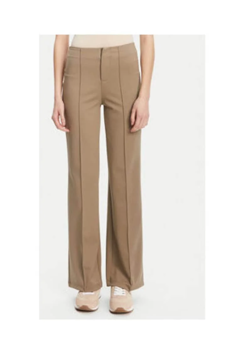 Pantaloni din amestec de poliamida cu croiala dreapta si fermoar
