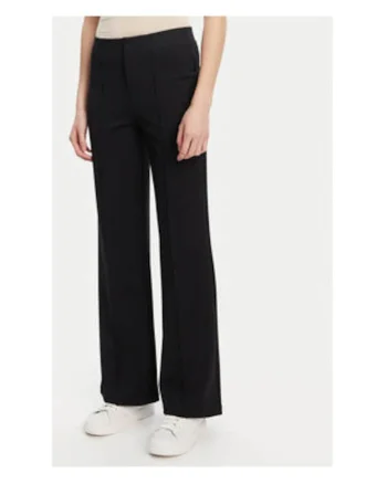 Pantaloni din material textil cu croiala dreapta