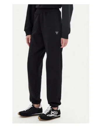 Pantaloni de trening din bumbac cu snur de ajustare si terminatii elastice