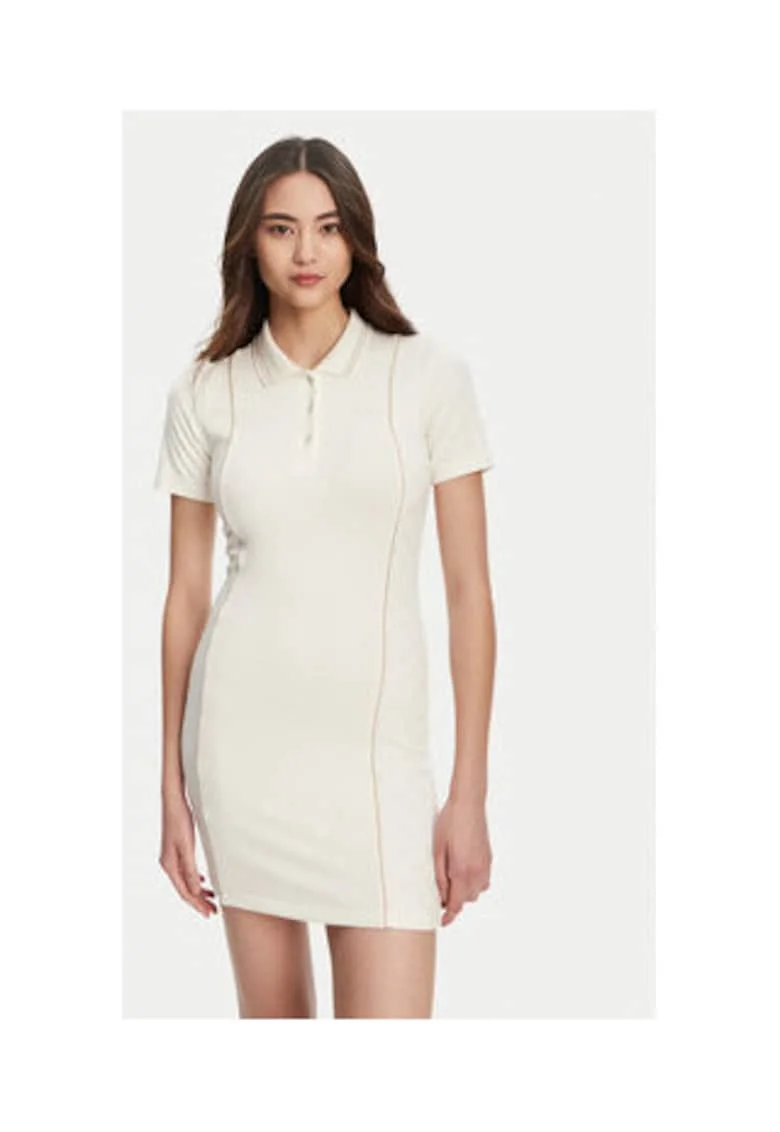 Rochie din amestec de viscoza cu guler polo
