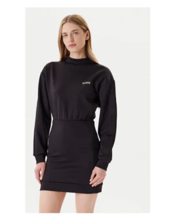 Rochie scurta din amestec de poliester cu maneci lungi