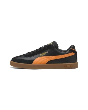 Pantofi sport Club II Era de piele intoarsa si piele ecologica, Negru/Portocaliu mandarina