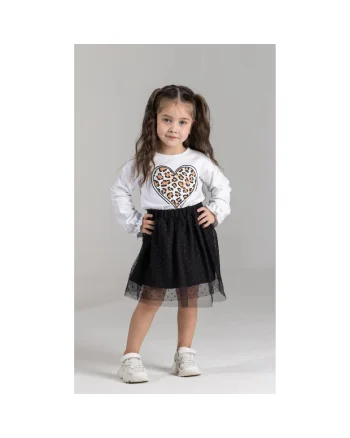 Bluza din bumbac cu imprimeu pentru fete