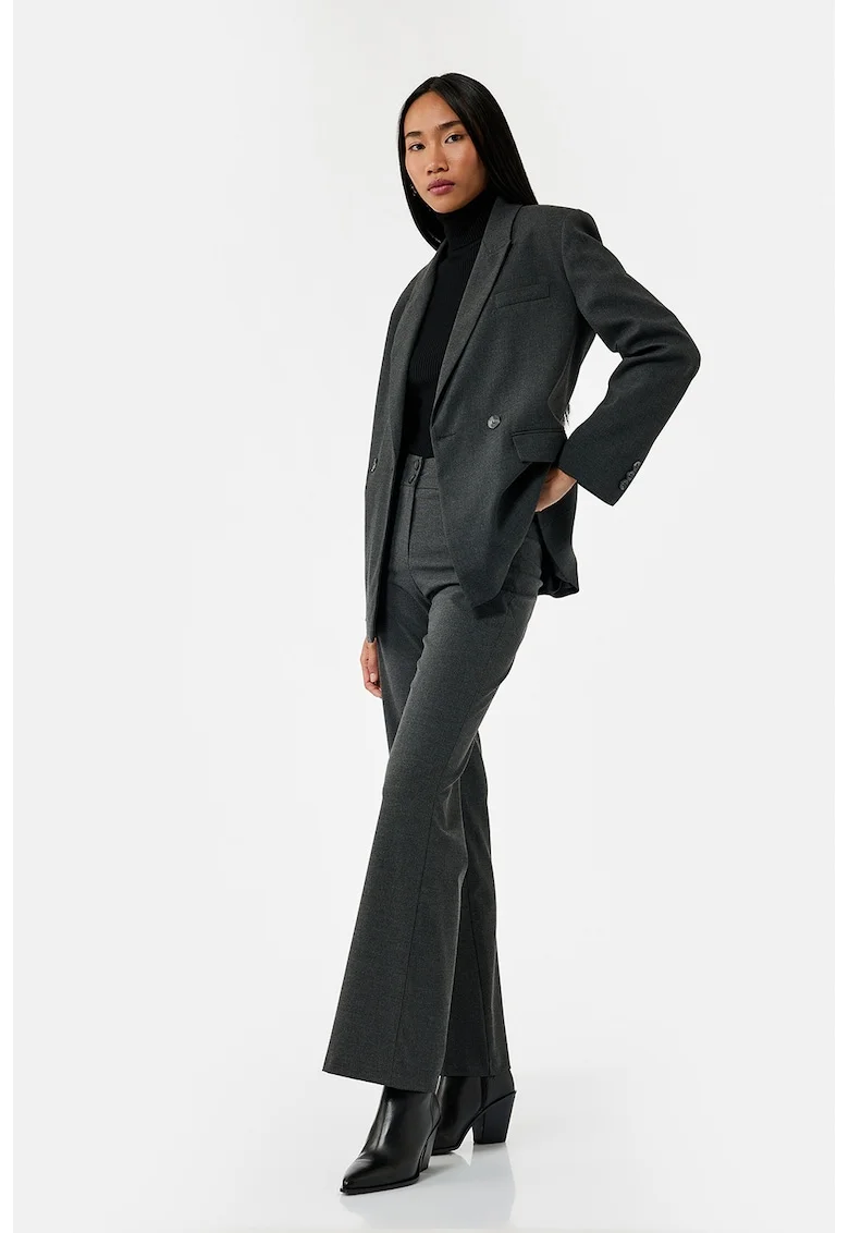 Pantaloni bootcut slim fit, Gri antracit