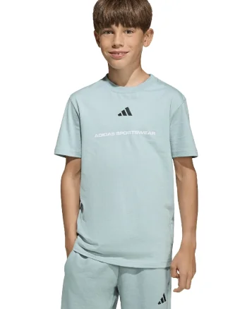 Tricou din bumbac cu decolteu la baza gatului, Alb/Negru/Verde pal