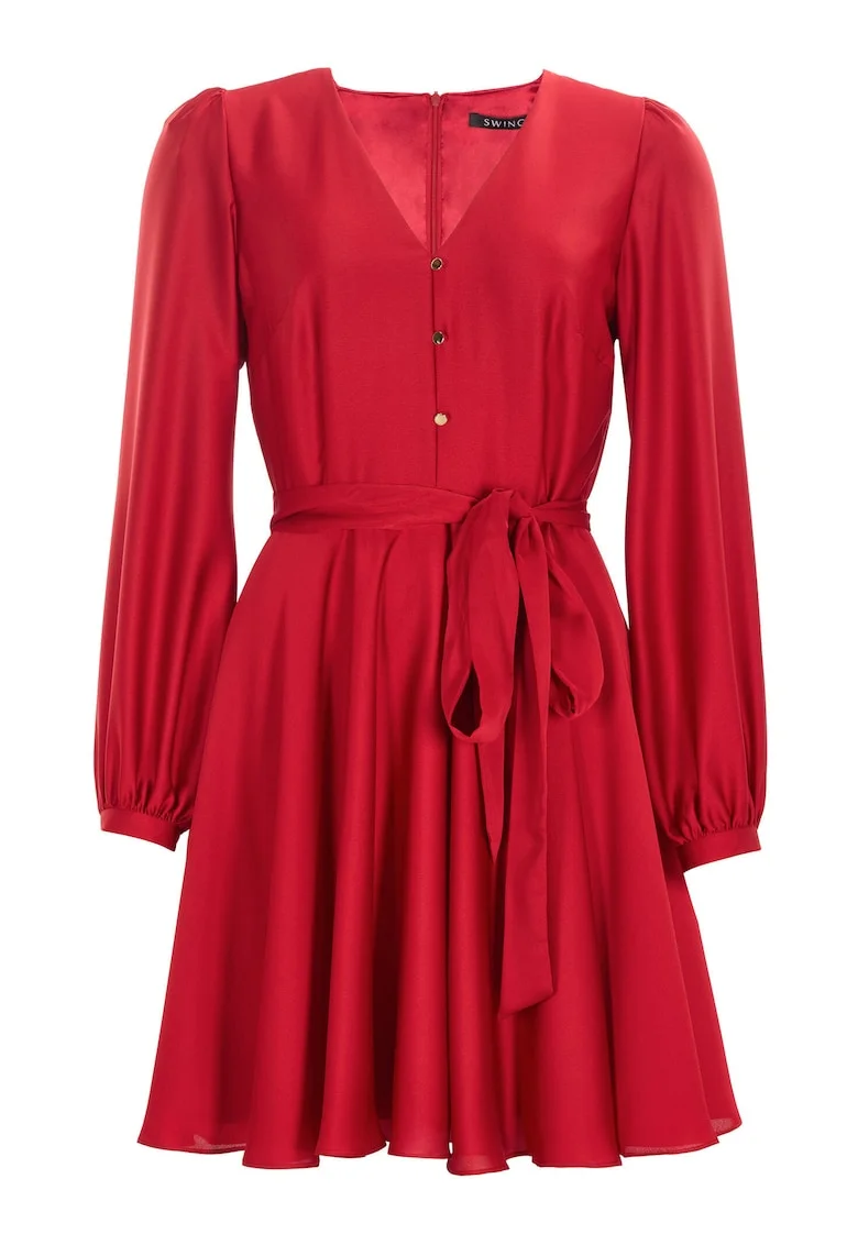 Rochie dama  5AI13900, Poliester, Rosu