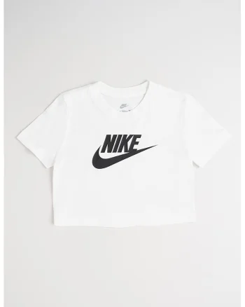 Tricou crop cu decolteu la baza gatului, Negru stins/Alb optic