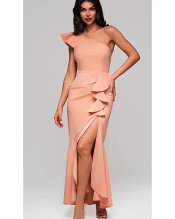 Rochie de seara Maxi  LA-OM-DLR168, Portocaliu